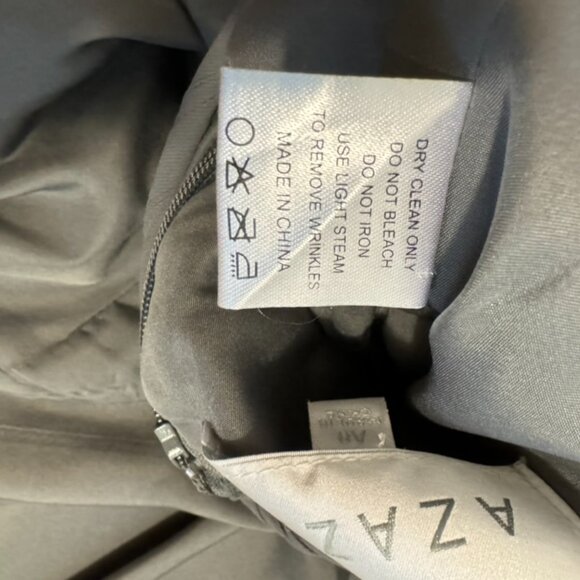 Formal Evening Fancy Dress Gray Sweatheart Deep Neck Line Chiffon Maxi - Sz 8 - Picture 9 of 10